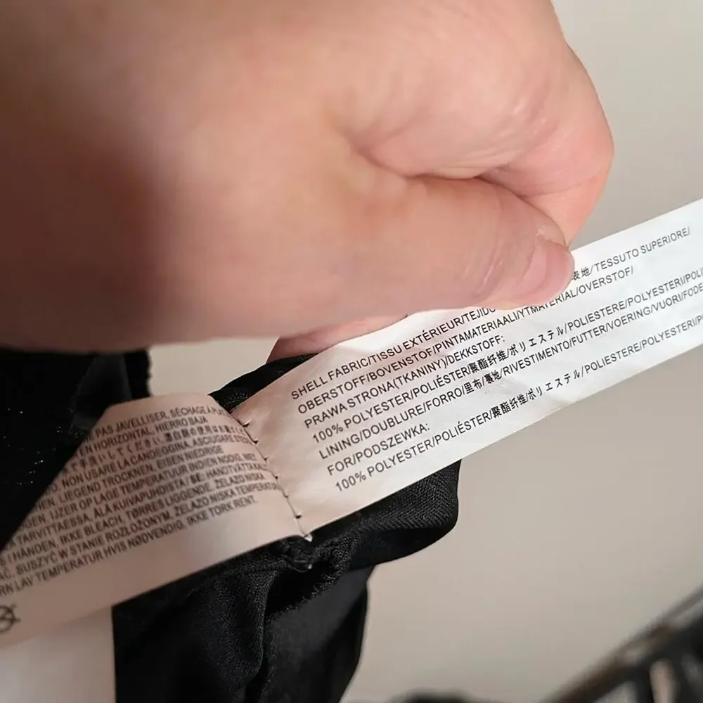 ANTHROPOLOGIE Moon River Crewneck Tiered Maxi Dress Black Shimmer Size Medium - Picture 7 of 7